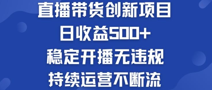 淘宝无人直播带货创新项目：日收益500+  稳定开播无违规  持续运营不断流【揭秘】-网创资源