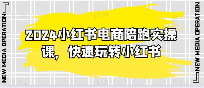2024小红书电商陪跑实操课，快速玩转小红书，超过20节精细化课程-网创资源