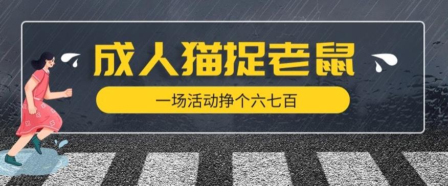 最近很火的成人版猫捉老鼠，一场活动挣个六七百太简单了【揭秘】-网创资源