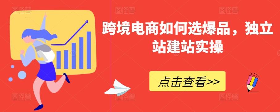 跨境电商如何选爆品，独立站建站实操-网创资源