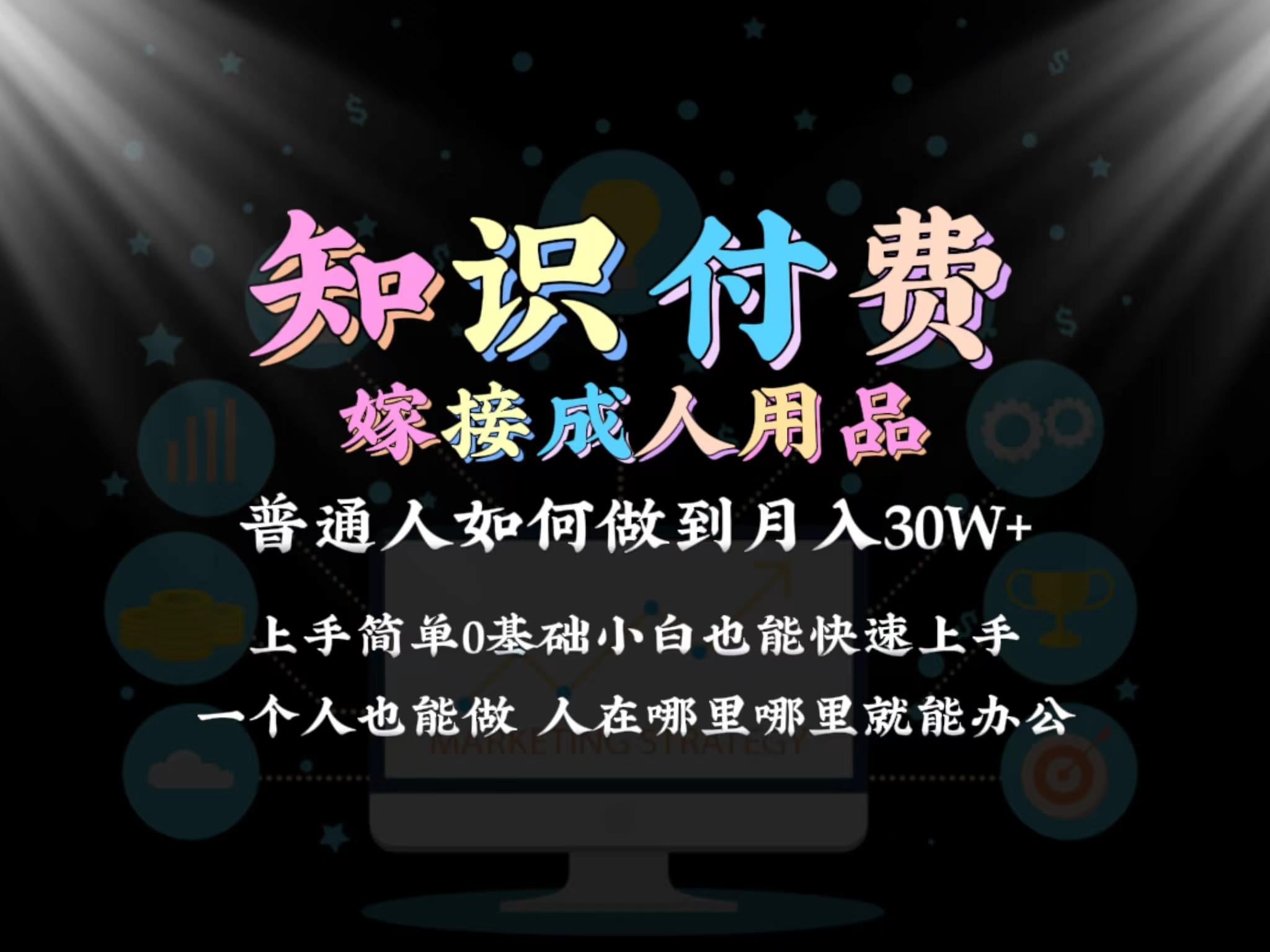2024普通人做知识付费结合成人用品如何实现单月变现30w 保姆教学1.0-网创资源