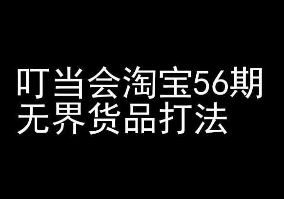 叮当会淘宝56期：无界货品打法-淘宝开店教程-网创资源