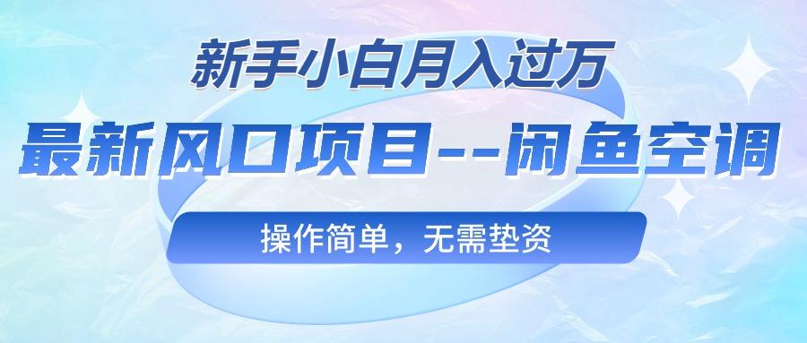 最新风口项目—闲鱼空调，新手小白月入过万，操作简单，无需垫资-网创资源