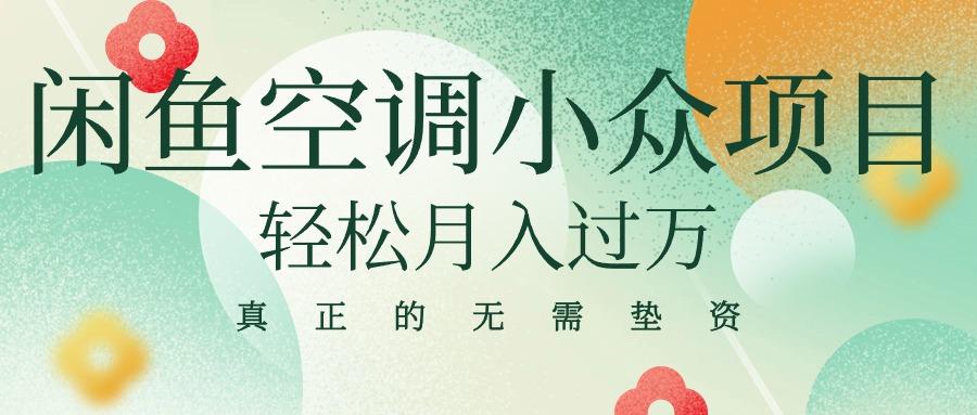 闲鱼卖空调小众项目 轻松月入过万 真正的无需垫资金-网创资源