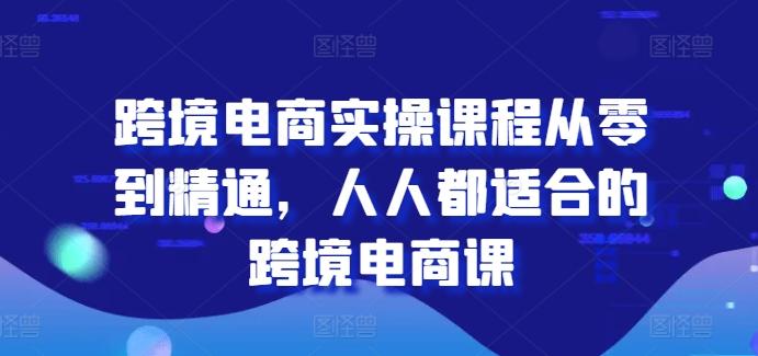 跨境电商实操课程从零到精通，人人都适合的跨境电商课-网创资源
