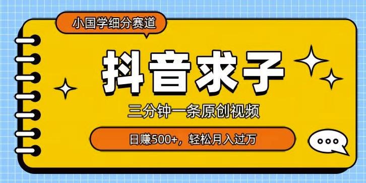 小国学细分赛道，三分钟一条原创视频，日赚500+，可矩阵复制-网创资源