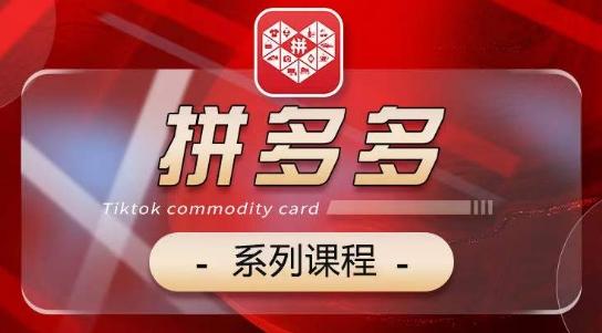 2024拼多多系列课，【基础】【运营】【活动】【推广】【玩法】5大模块-网创资源