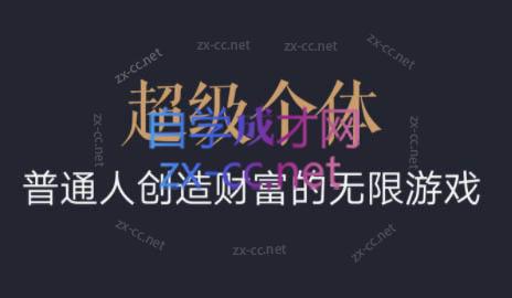 超级个体·普通人创造财富的无限游戏-网创资源