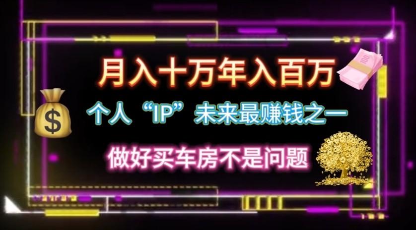 个人“ip”月入10w，年入100w-网创资源