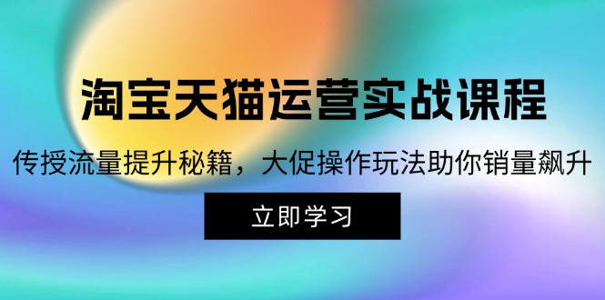 淘宝&天猫运营实战课程，传授流量提升秘籍，大促操作玩法助你销量飙升-网创资源