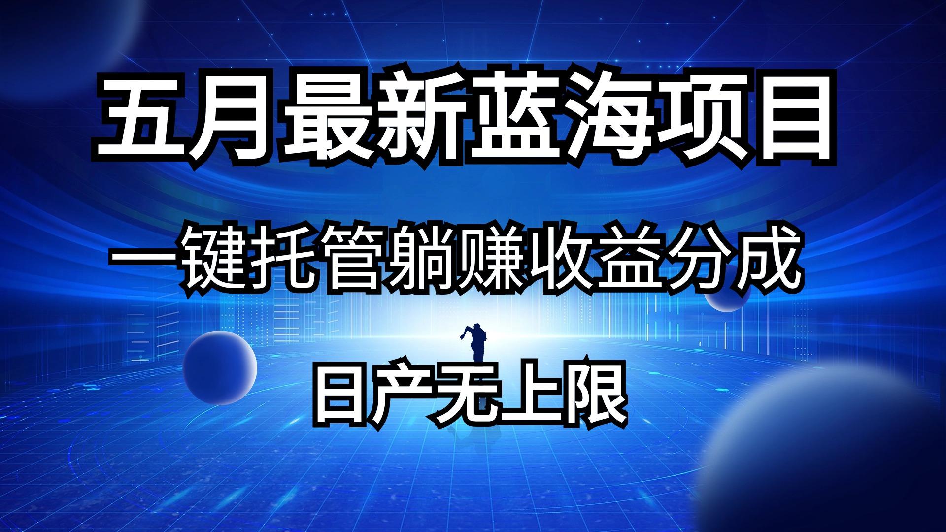 五月刚出最新蓝海项目一键托管 躺赚收益分成 日产无上限-网创资源