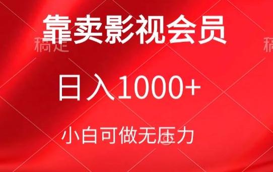 靠卖影视会员，日入1000+，落地保姆级教程，新手可学【揭秘】-网创资源