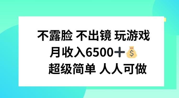 不露脸 不出境 玩游戏，月入6500 超级简单 人人可做【揭秘】-网创资源