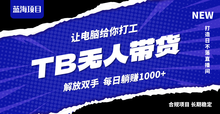 淘宝无人直播最新玩法，不违规不封号，轻松月入3W+-网创资源