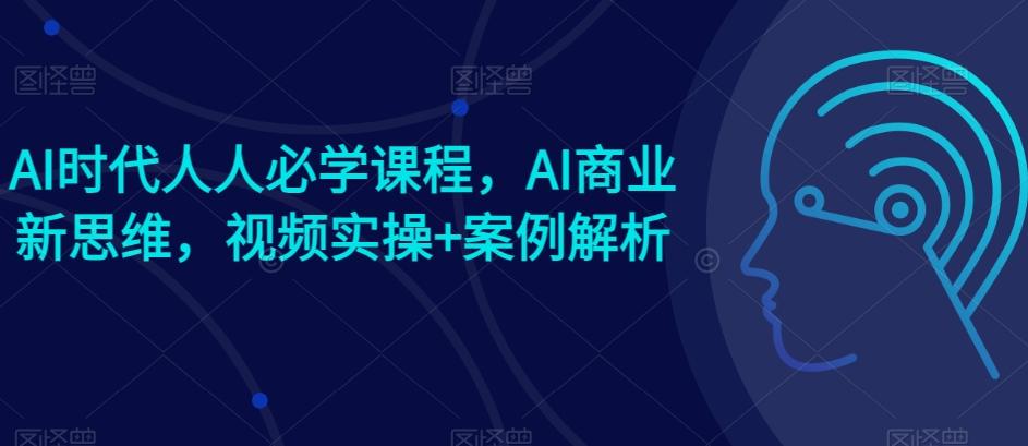AI时代人人必学课程，AI商业新思维，视频实操+案例解析【赠AI商业爆款案例】-网创资源