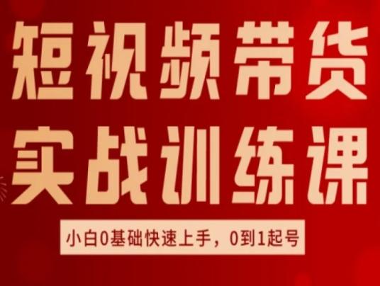 短视频带货实战训练课，好物分享实操，小白0基础快速上手，0到1起号-网创资源