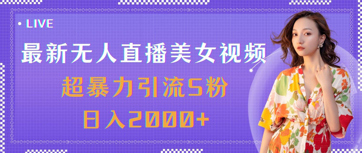 最新无人直播美女视频，超暴力引流S粉日入2000+-网创资源