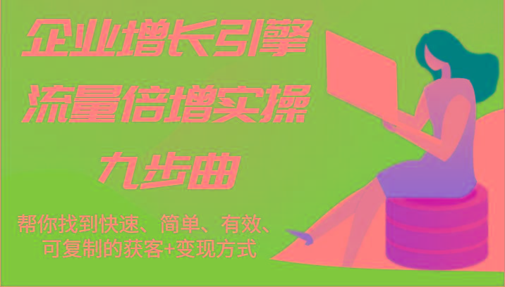 企业增长引擎流量倍增实操九步曲，帮你找到快速、简单、有效、可复制的获客+变现方式-网创资源