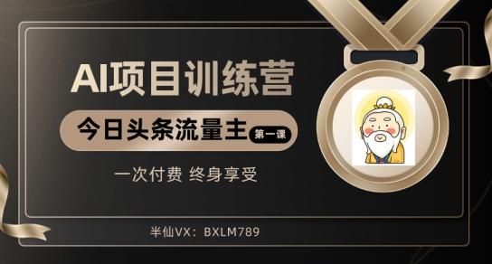 AI项目系列训练营（公众号流量主与今日头条篇）【揭秘】-网创资源
