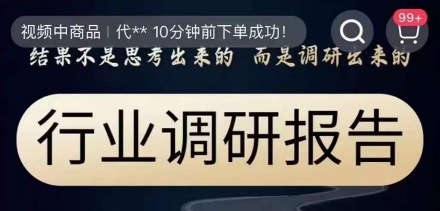 行业调研报告，结果不是思考出来的而是调研出来的-网创资源