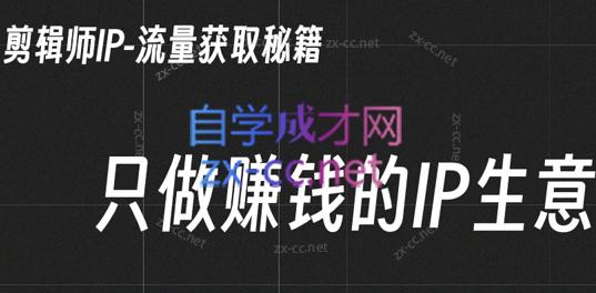 小钱老师·剪辑师个人ip流量思维与运营策略课-网创资源