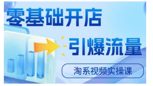 淘宝电商视频实操课，零基础开店，引爆流量-网创资源