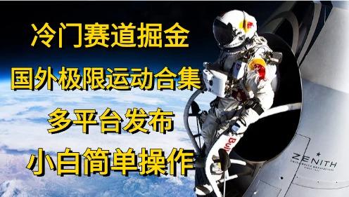 冷门赛道掘金，国外极限运动视频合集，多平台发布，小白简单操作-网创资源
