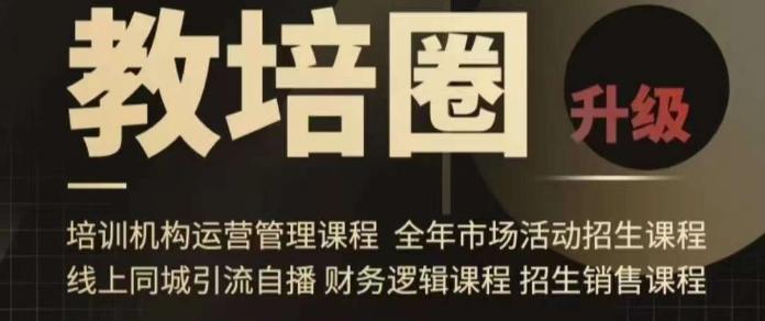 旺仔爸爸教培圈课程(运营／管理／招生／引流全套课程)，同城引流自播方案-网创资源