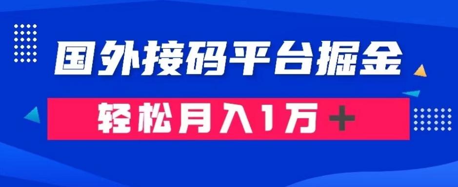通过国外接码平台掘金：成本1.3，利润10＋，轻松月入1万＋【揭秘】-网创资源