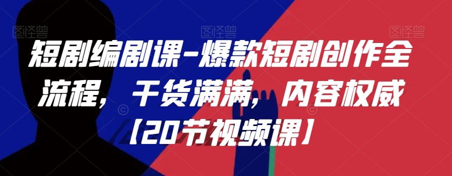短剧编剧课-爆款短剧创作全流程，干货满满，内容权威【20节视频课】-网创资源