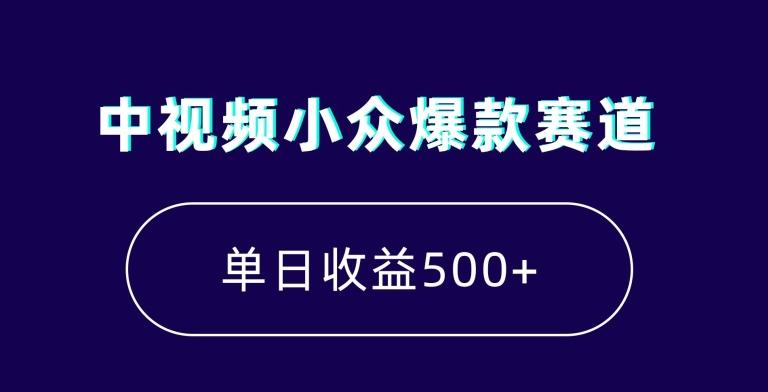中视频小众爆款赛道，7天涨粉5万+，小白也能无脑操作，轻松月入上万【揭秘】-网创资源