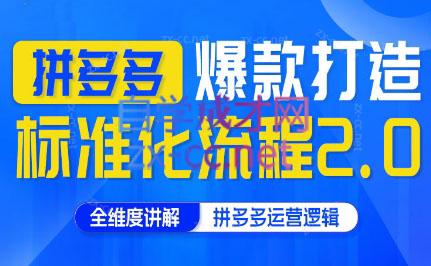 云杉老师·拼多多爆款打造标准化流程2.0-网创资源