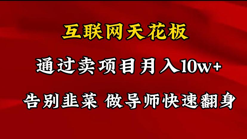 导师训练营互联网的天花板，让你告别韭菜，通过卖项目月入10w+，一定要…-网创资源