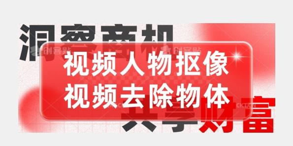 【超强视频处理工具】视频人物抠像+视频去除物体-网创资源