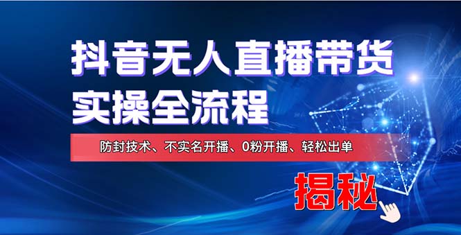 在线赚钱新途径：如何用抖音无人直播实现财务自由，全套实操流程，含…-网创资源