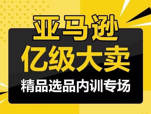 亚马逊亿级大卖-精品选品内训专场，亿级卖家分享选品成功之道-网创资源
