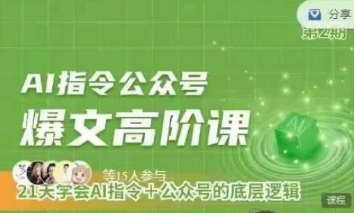 Ai指令公众号高阶课，学会ai指令+公众号的底层逻辑-网创资源