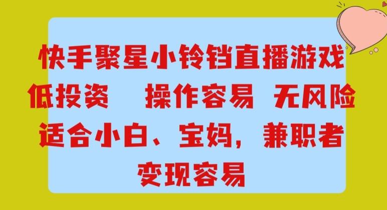 快手小铃铛游戏项目，低投入零风险，操作简单变现快-网创资源
