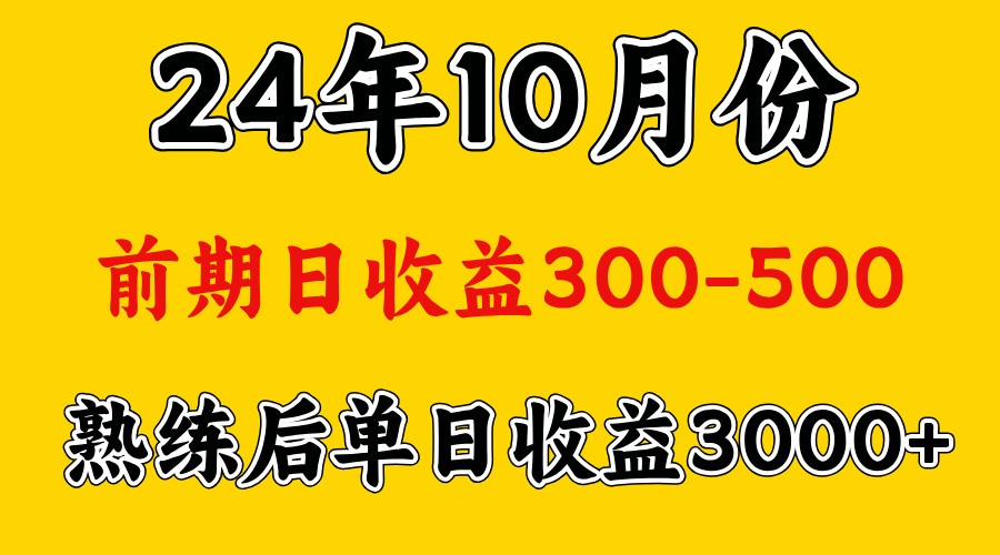 高手是怎么赚钱的.前期日收益500+熟练后日收益3000左右-网创资源