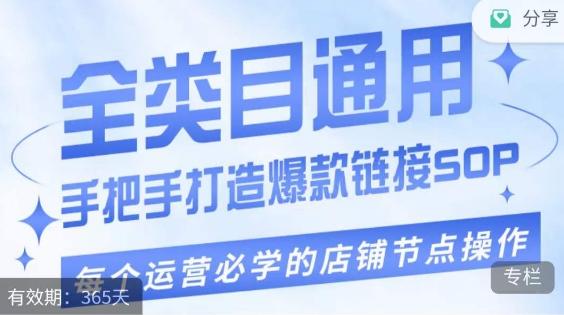 单品爆款打造实操运营，单品爆款从“0”-“1”手把手演练运营步骤-网创资源