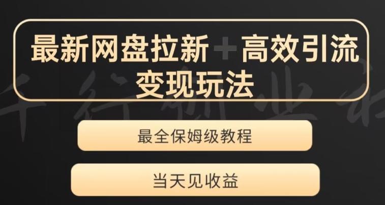 最新最全夸克网盘拉新变现玩法，多种裂变，举一反三变现玩法【揭秘】-网创资源