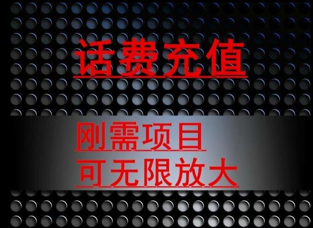最新蓝海项目，刚需赛道，95折充话费月入5位数-网创资源