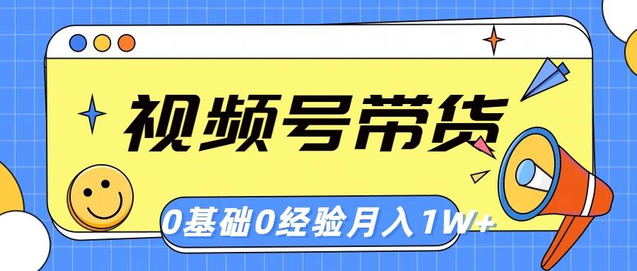 视频号轻创业带货，零基础，零经验，月入1w+-网创资源