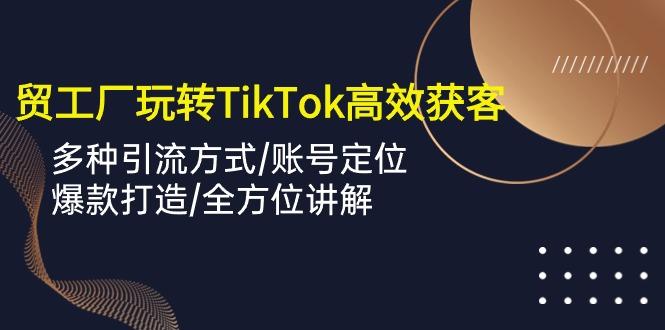 外贸工厂玩转TikTok高效获客，多种引流方式/账号定位/爆款打造/全方位讲解-网创资源