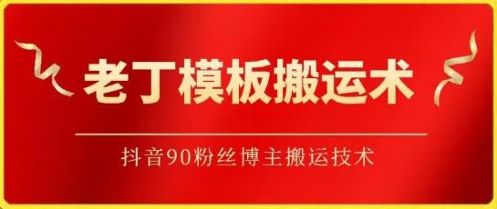 老丁模板搬运术：抖音90万粉丝博主搬运技术【揭秘】-网创资源