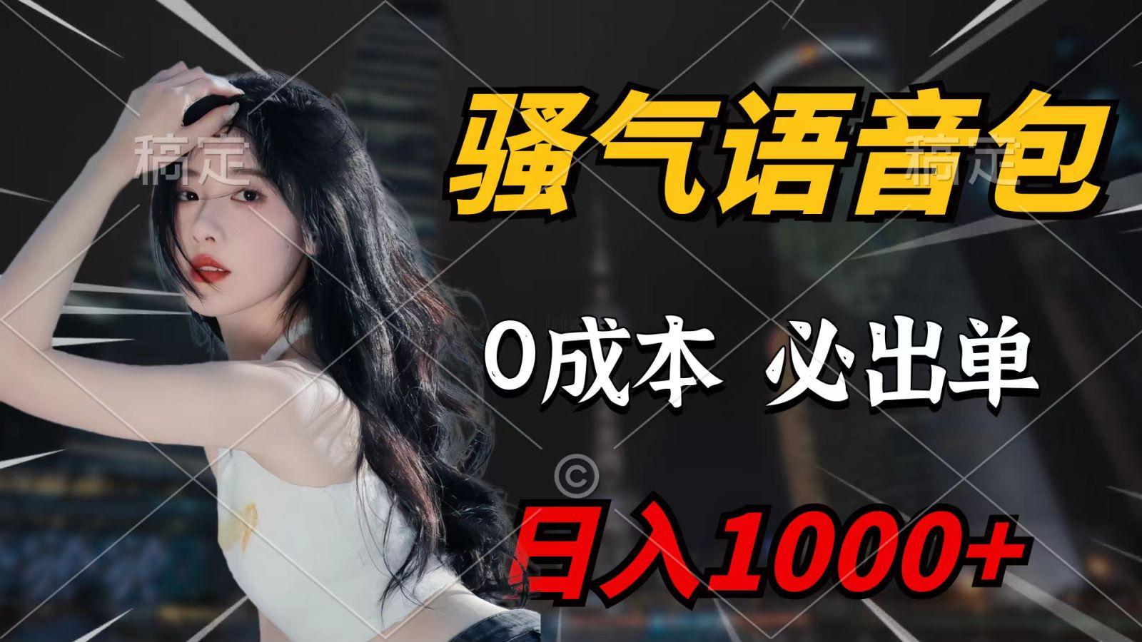 (9701期)骚气语音包，0成本一天1000+，闭着眼也能出单，详细教程！-网创资源