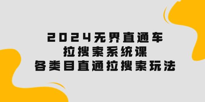 2024无界直通车·拉搜索系统课：各类目直通车 拉搜索玩法！-网创资源
