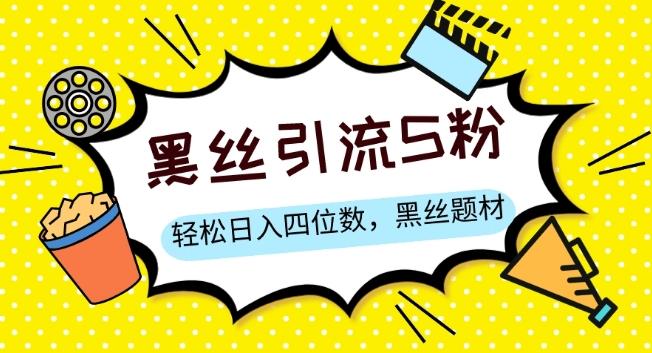 S粉变现，轻松日入四位数，黑丝题材+情感话术【揭秘】-网创资源