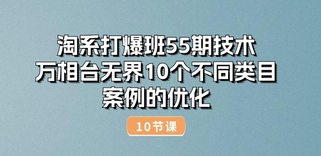 淘系打爆班55期技术：万相台无界10个不同类目案例的优化(10节)-网创资源