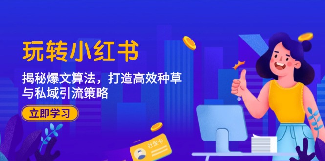 玩转小红书：揭秘爆文算法，打造高效种草与私域引流策略-网创资源